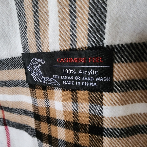 Janice Apparel Cashmere Feel Luxury Plaid Scarf - Picture 5 of 6